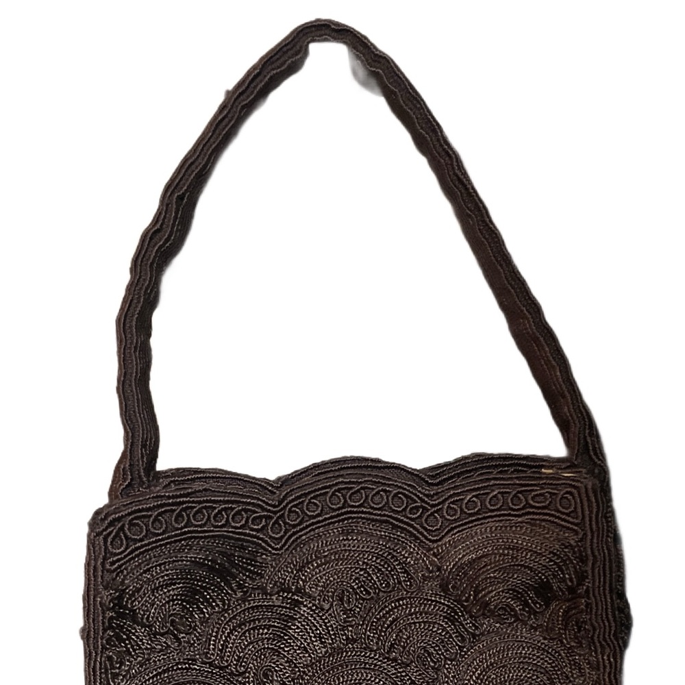 Vintage Walborg Handmade Brown Tapestry Purse